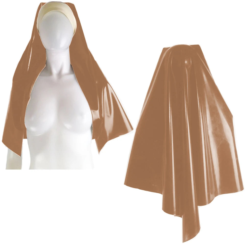 Unisex Nun Headgear Women Cosplay Costumes Maid Role Play Nun Sister Uniform LATEX FAUX