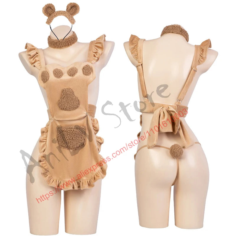 AniLV Animal Series Plush Warm Clothes Fox Tiger Wolf Chinese Panda Rabbit Cat Uniform Outfit Cosplay  Costume