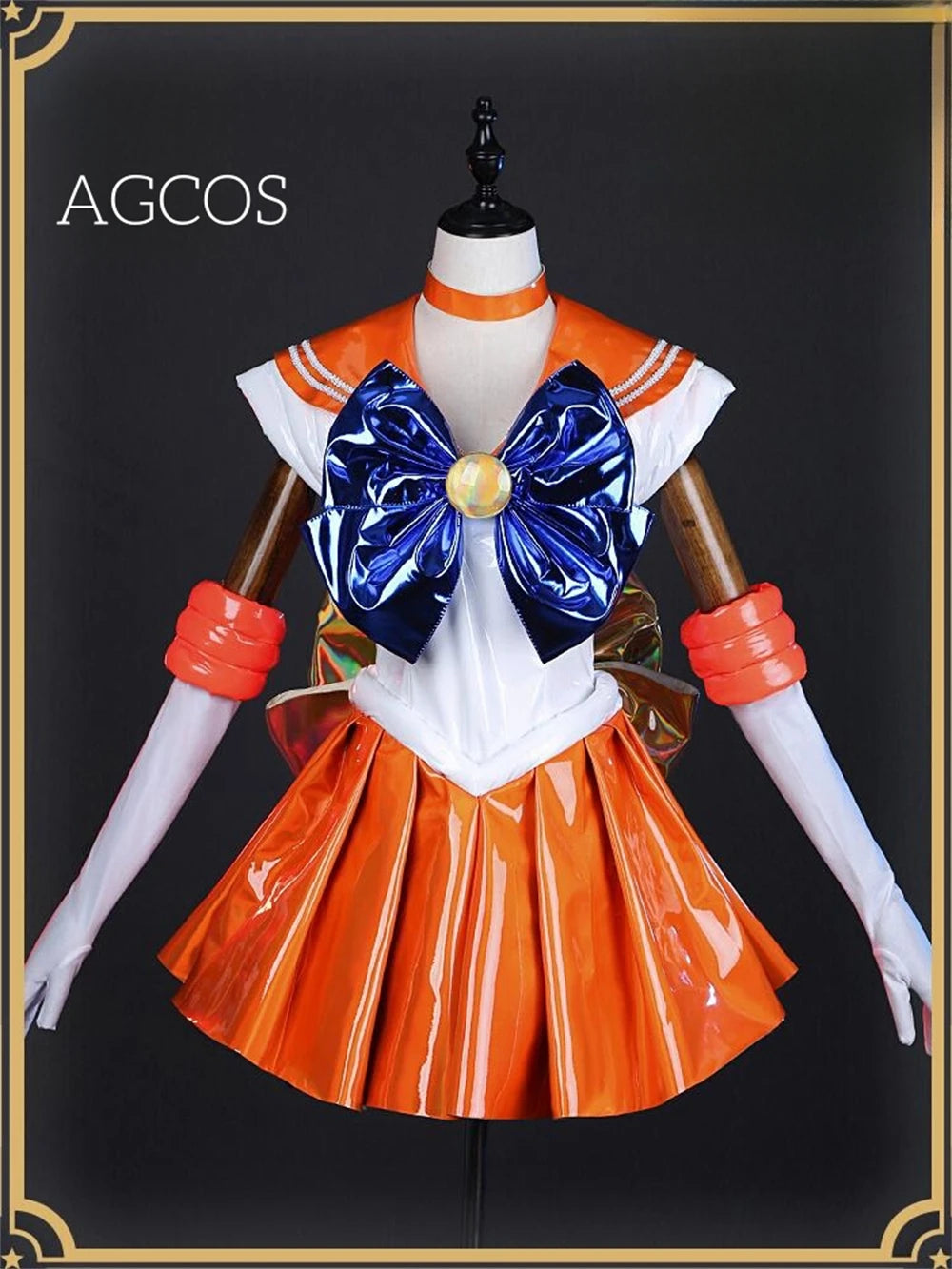 AGCOS Sailor Moon Aino Minako 30th Anniversary Cosplay Costume Aino Minako Combats Dress Anime Roleplay Sexy Uniforms