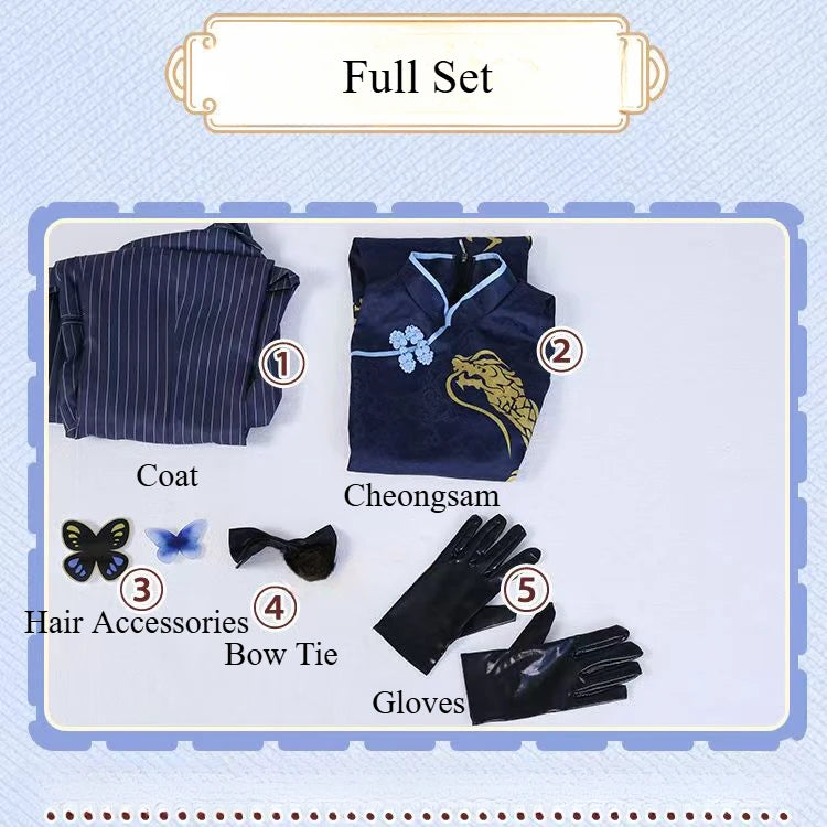 Blue Archive Game Cosplay Kisaki Costume Chinese-style Cheongsam Sexy Qipao Full Set Wig Role Play Outfit Halloween Party Women