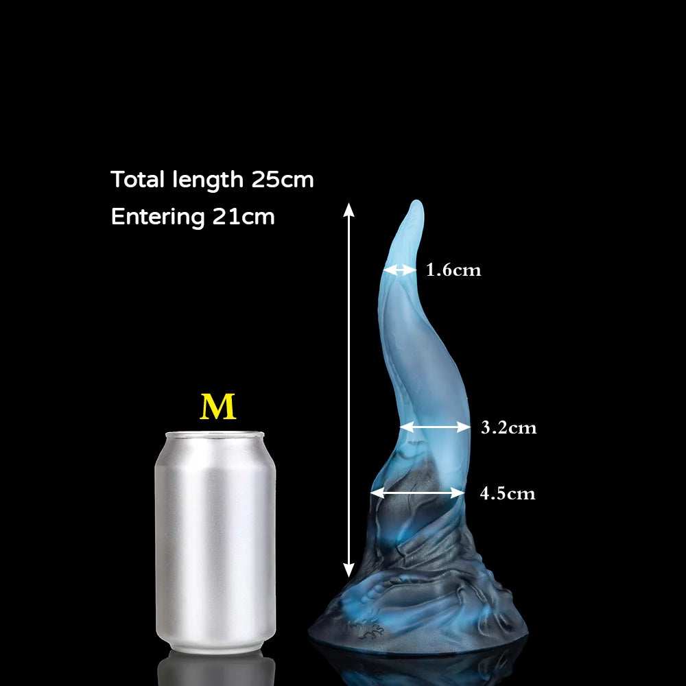 35CM Blue/Black Silicone huge small-xl monster