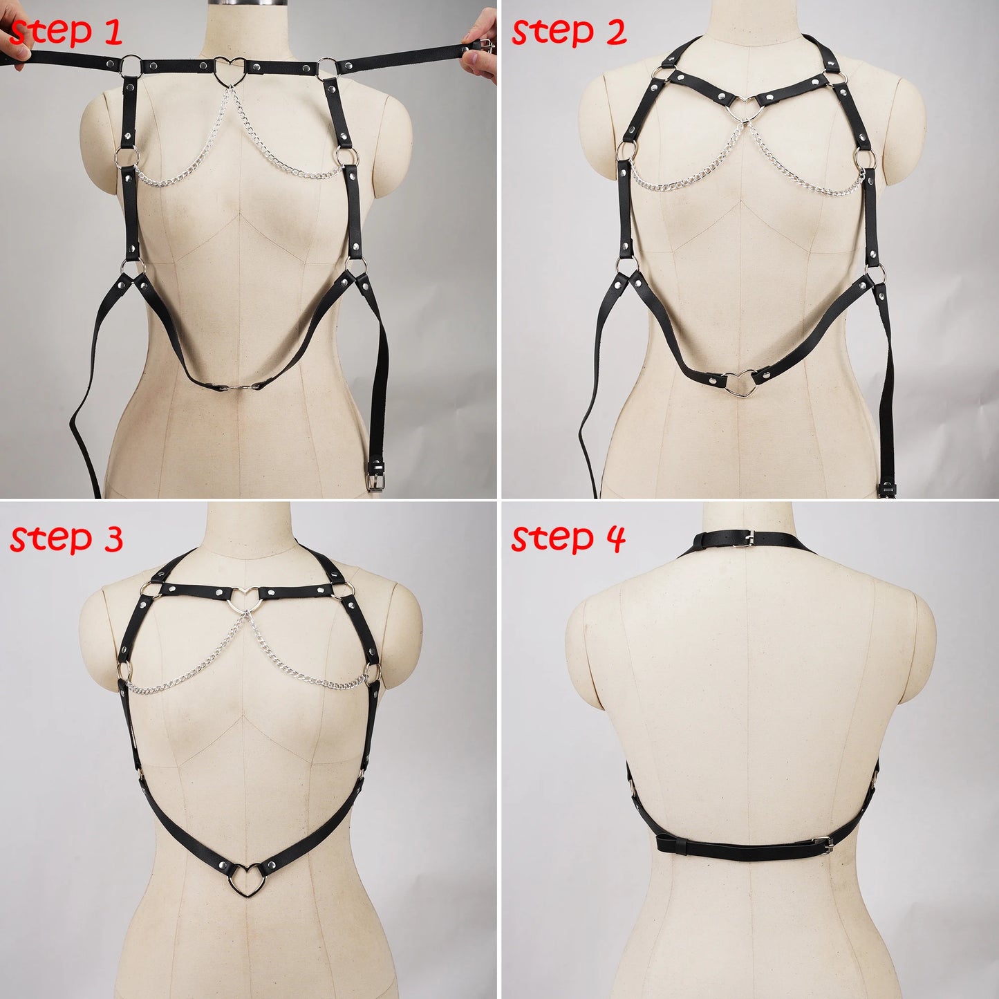 Women Fashion Chain Leather Waist Belt Chest Harness Belt Corset Bondage Lingerie Punk Gothic Lingerie Clothing Accessorie