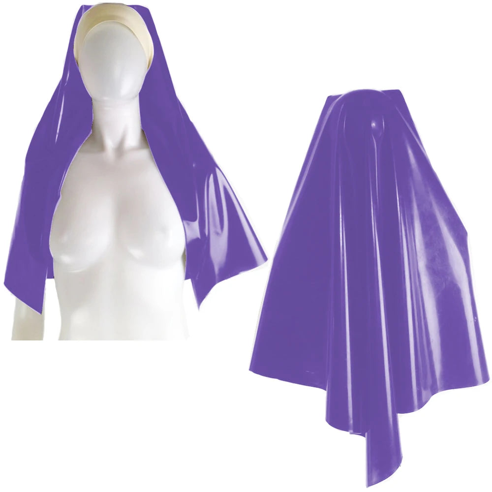 Unisex Nun Headgear Women Cosplay Costumes Maid Role Play Nun Sister Uniform LATEX FAUX