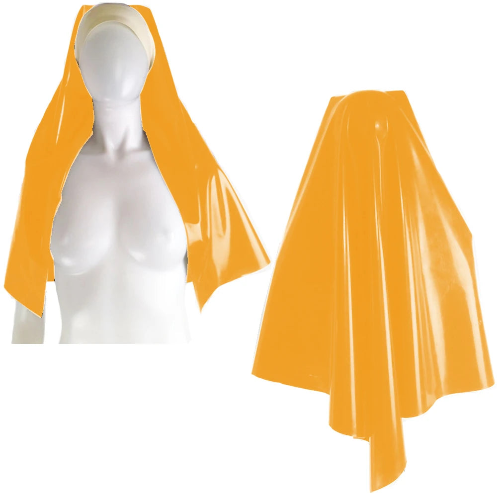 Unisex Nun Headgear Women Cosplay Costumes Maid Role Play Nun Sister Uniform LATEX FAUX