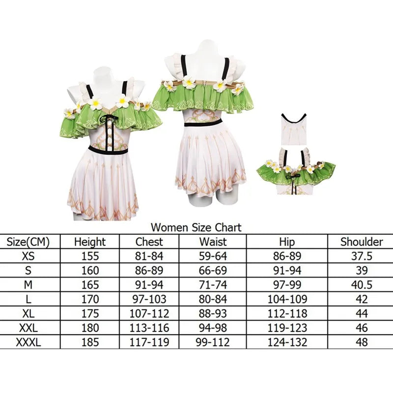 Nahida Lumine Cosplay Hutao Costume Genshin Impact Swimsuit Wanderer Top Shorts Cloak Halloween Carnival Party Disguise Suit