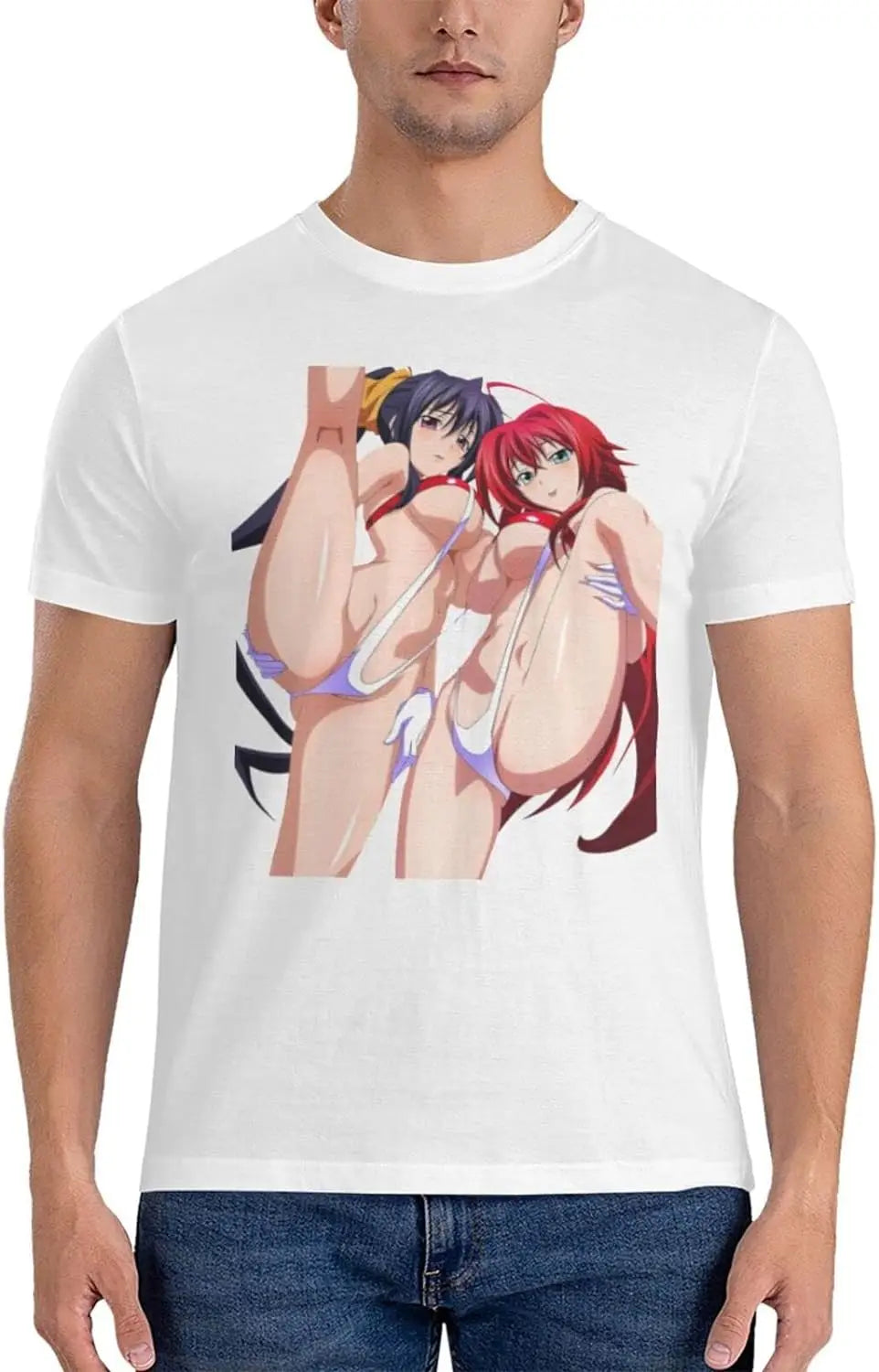DxD Shirt Anime Short Sleeve T Shirts for Classic Crew Neck Casual Black
