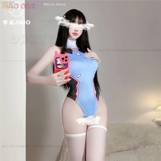 Swimsuit Cosplay Costume Anime Overwatch DVa Game Mech Pilot Gamer Lingerie Role Play Gift for Couple