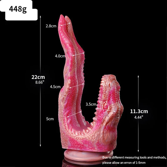 Ashburn Double monster With Suction Cup Realistic Dragon Tongue