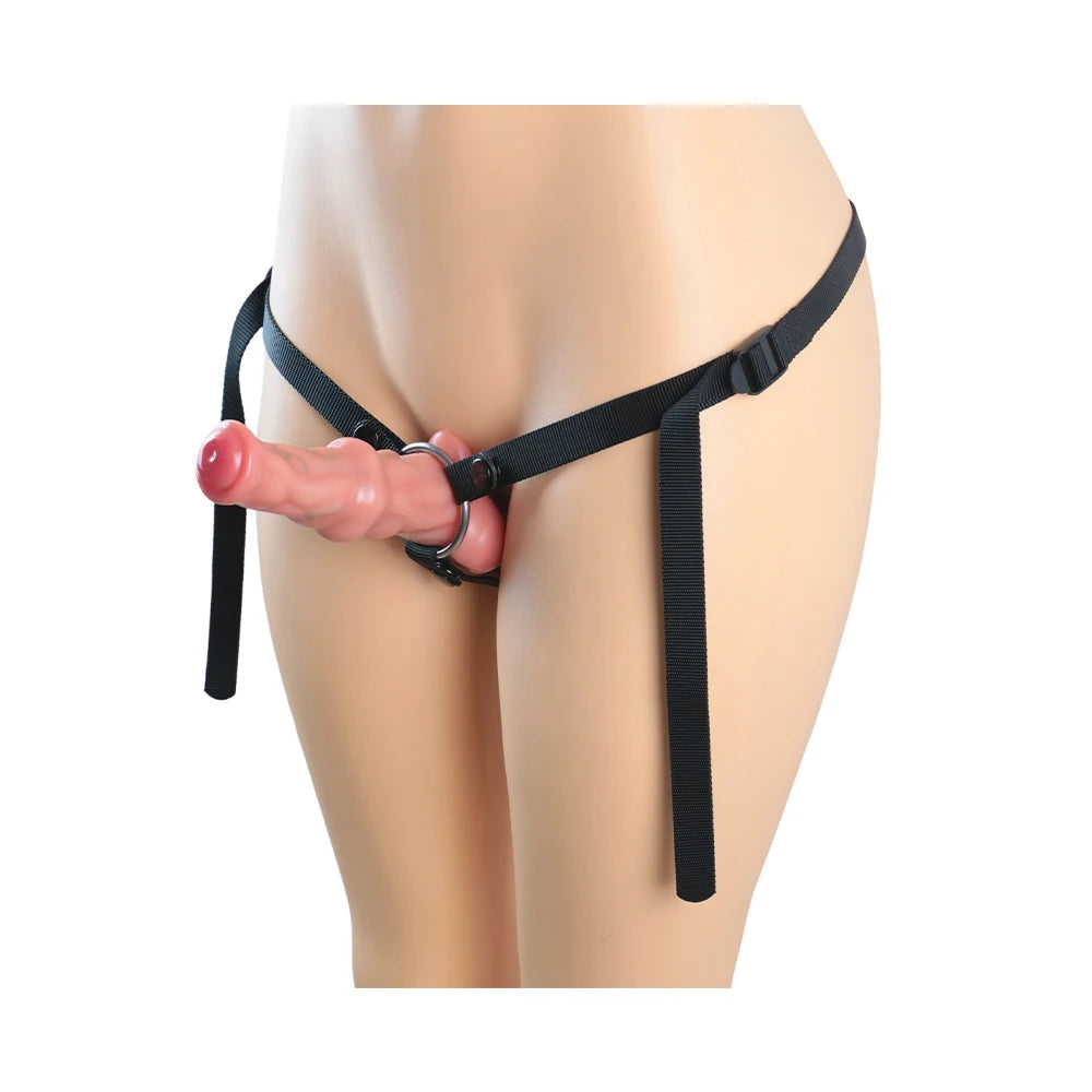 NEXUS BITE – Dual-Headed Vibrating Strap-On; Pegging Realistic Dildos Vibrator