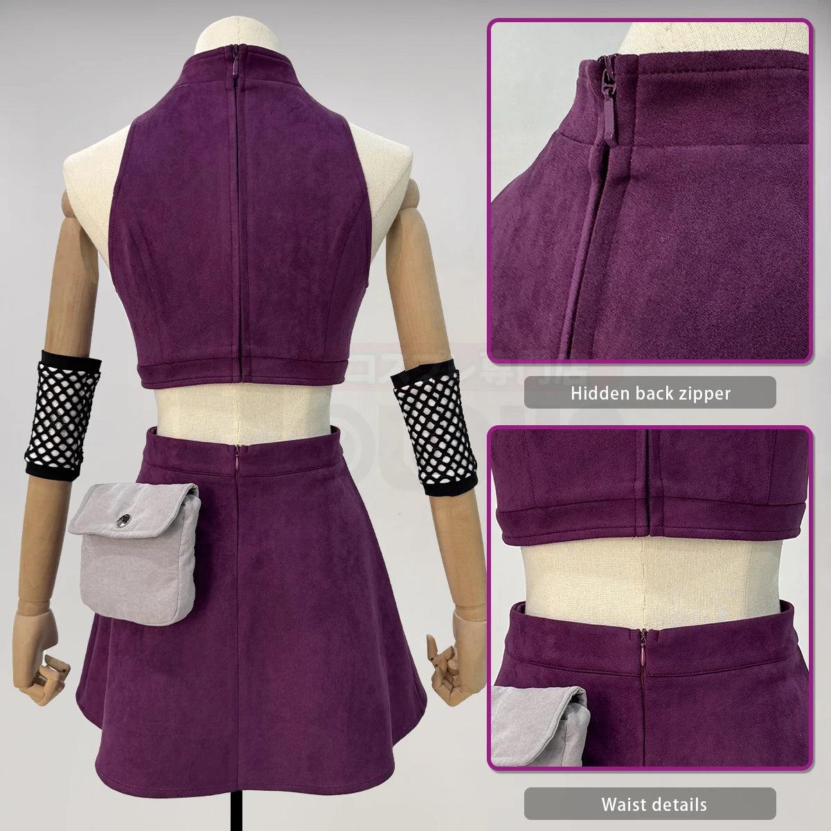 HOLOUN Anime Yamanaka Ino Cosplay Costume Top Skirt Waist Bag Leg Covers Cos Convention Daily Wear Gift