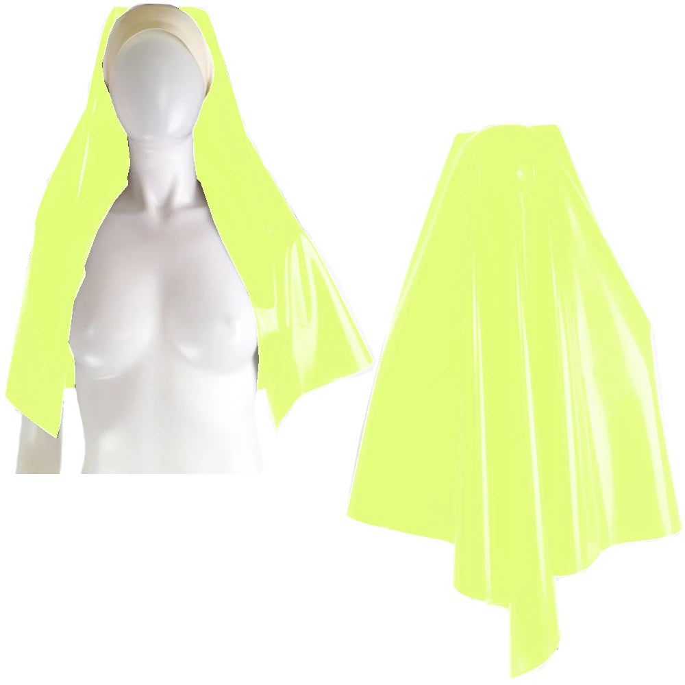 Unisex Nun Headgear Women Cosplay Costumes Maid Role Play Nun Sister Uniform LATEX FAUX