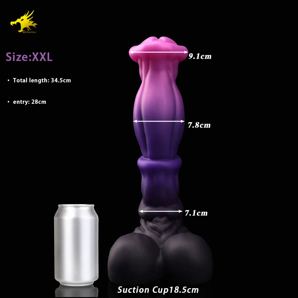 Nothosaur ANUBIS Realistic Silicone Dildo Colorful Adult Fantasy Masturbation Toy Fake Penis with Dildo Holder Base