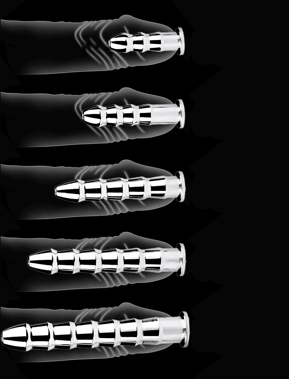 VOID SPIRE – XXL Ribbed Urethral Plug