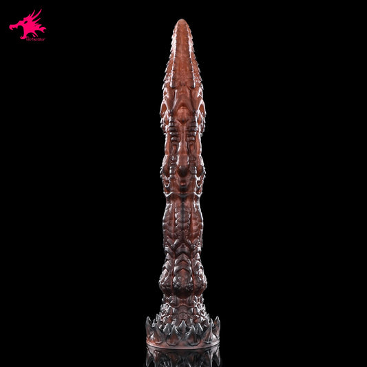 Nothosaur Meo's Ridge Super Long Dragon Shaped Dildo Fantasy Barbed Vibrating Adult Sex Toy for Orgasmic Masturbation