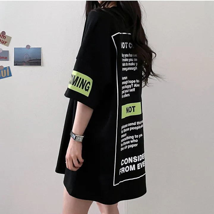 2024 Summer Ladies Sport Wear Korean Version New Cotton Short Sleeve Top Outdoor Casual Teenage Girls Popular O-neck T-shirt