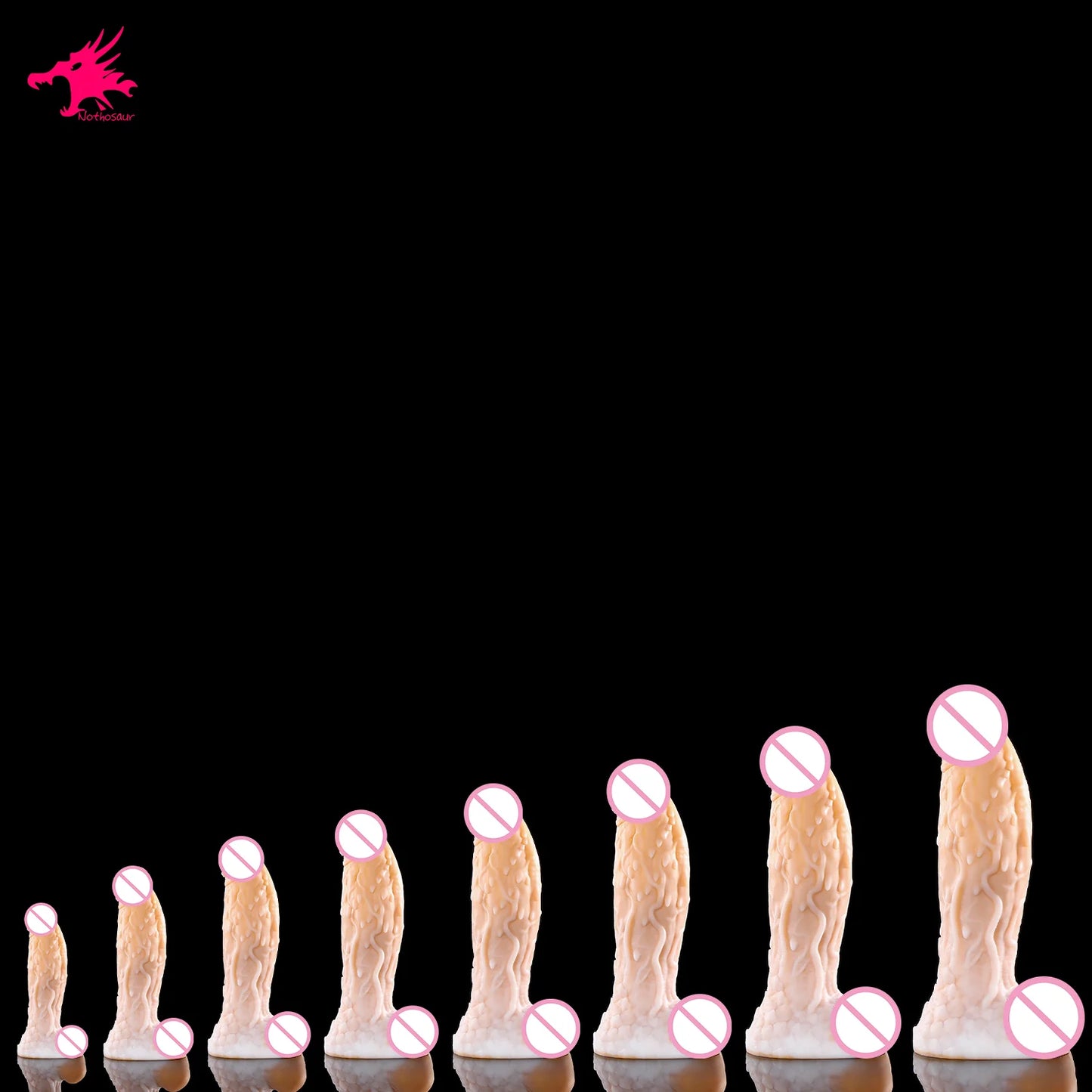 WIZ II Dildos PM,MINI- 2XL Plug Huge TEXTURED  Silicone Dildos