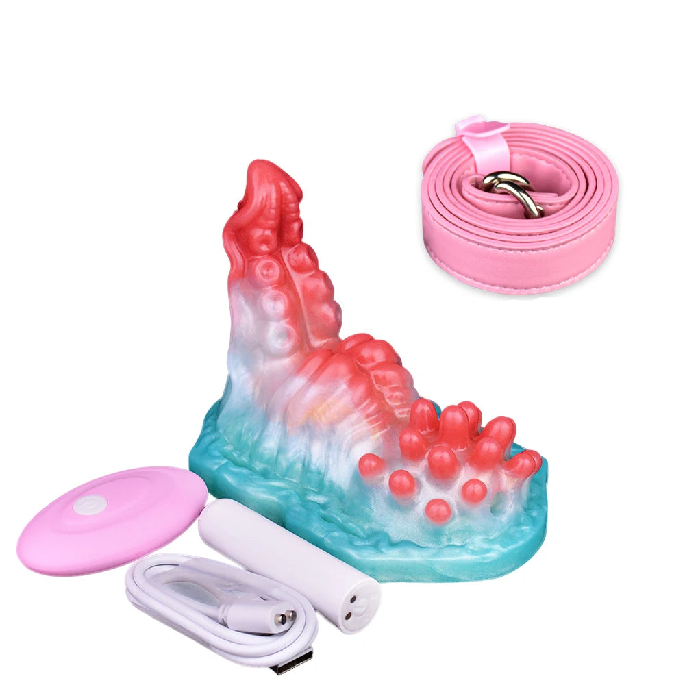 ASHBURN Wireless Control Silicone Octopus/Granule Sex Grinder Strapon Grinding Hump Friction Vibration Massage Female Masturbation