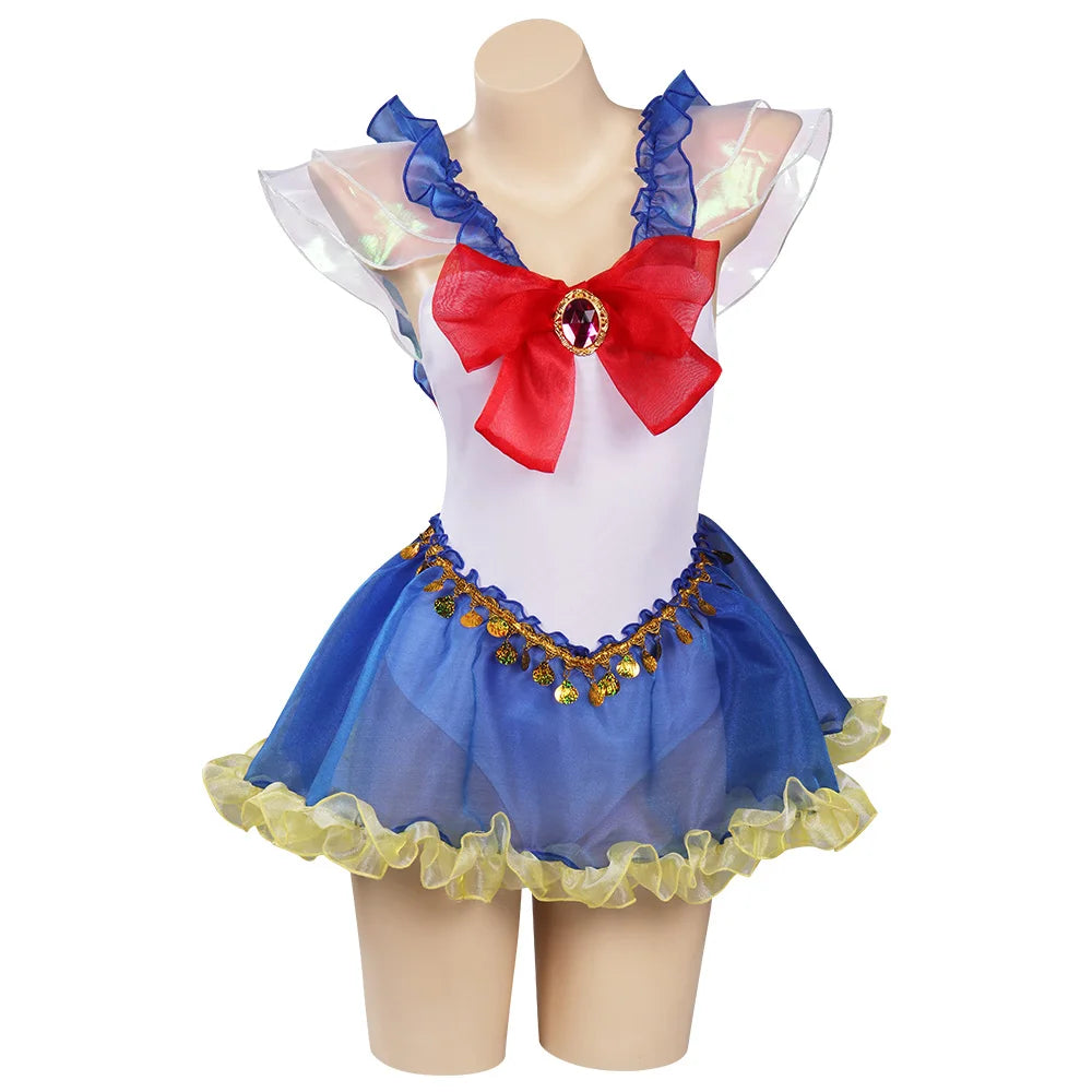 Sailor Anime Tsukino Cosplay Swimsuit Usagi Costume Adult Women Kawaii Jumpsuit Swimwear Outfits Halloween Carnival Party Suit