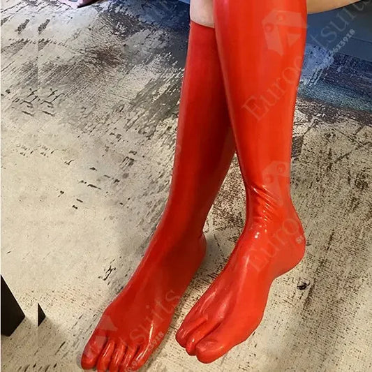 customized latex socks women rubber bodysuit long opera gloves latex stockings  pink socks stockings sexy lingerie bdsmgear