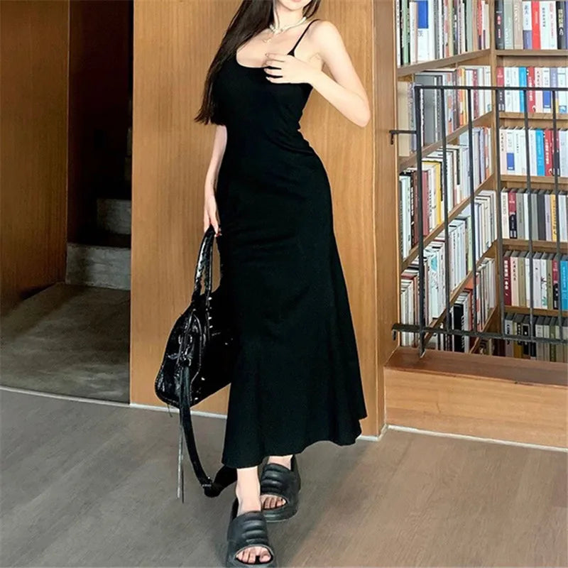 Goth Dark Cyber Y2K Butterfly Hollow Out Straps Dresses Fairy Grunge Bodycon Gown Women Sexy Hot Backless Dress Gothic Techwear