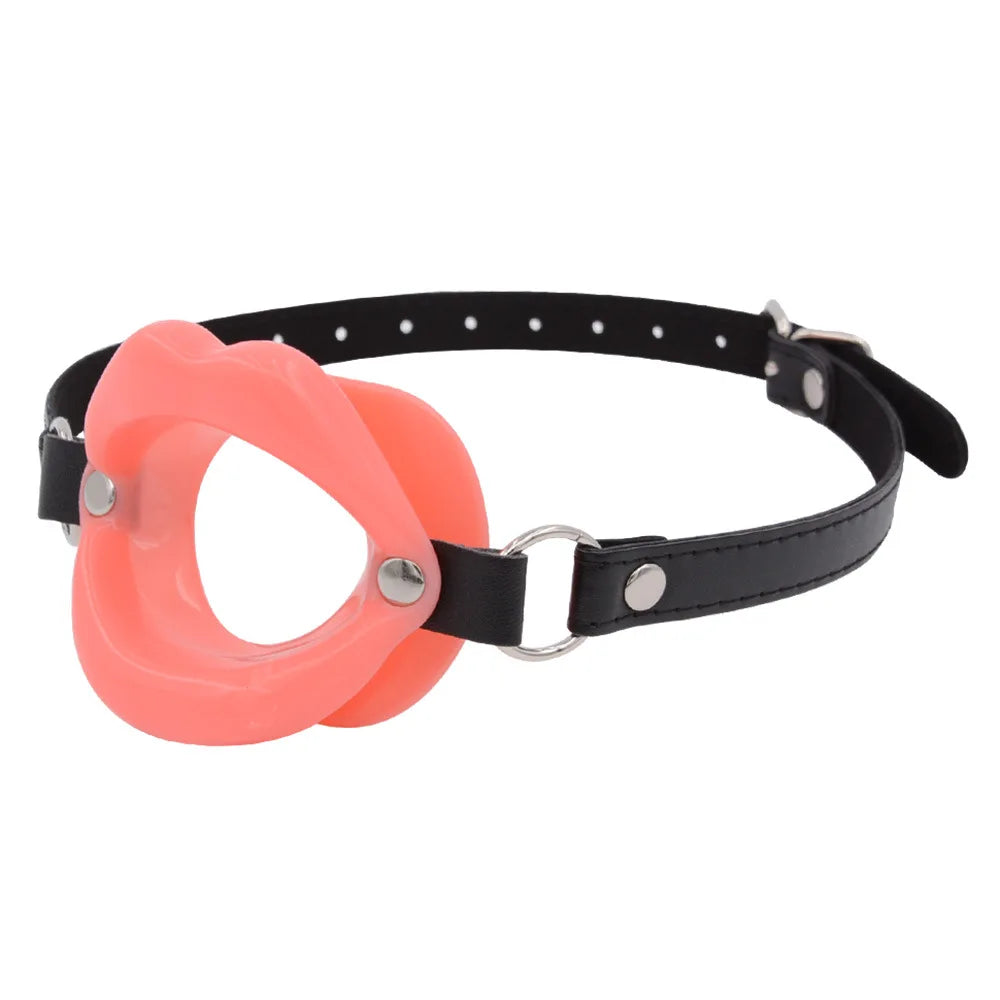 Silicone Oral Fixation Lips Ring Silicone O-Ring Open Mouth Gag for Couples Sex Toys BDSM Bondage Restraint Lips Shape Sexshop