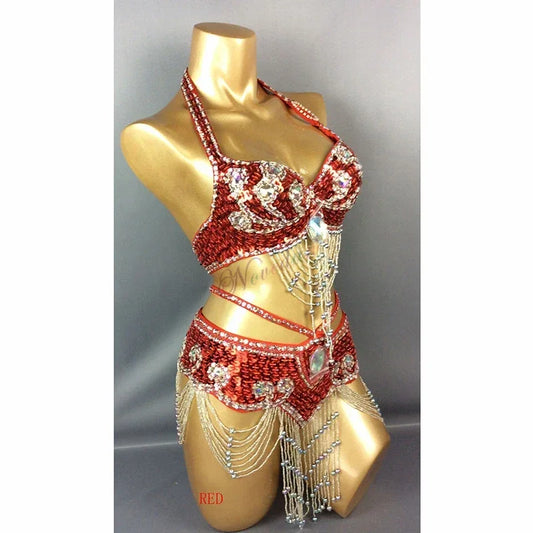 Crystal Beads Tassel Fringe Sequin2 piece set