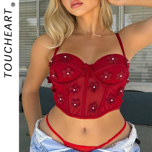 Toucheart Erotic Bra Women's New Fashion Sexy Lingerie Sporty Classic Padded Adjustable Push Up Secret Lingerie Set Underwear