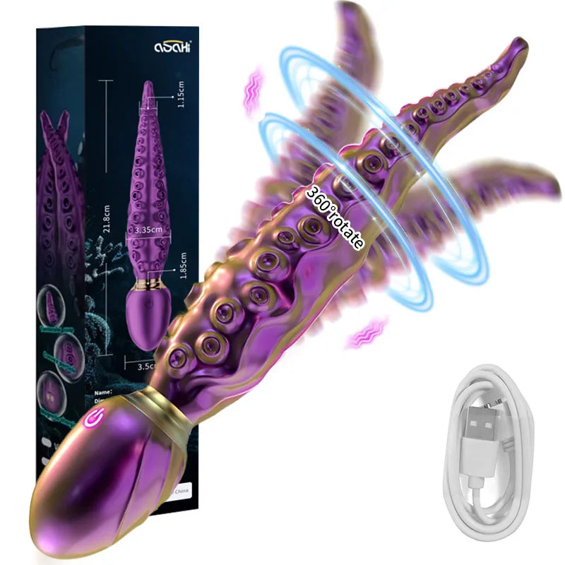 Female Powerful AV Wand Clitoris G Spot Men Prostate Massager 360 Rotating Anal Vibrator Masturbator Sex Toys For Woman Male