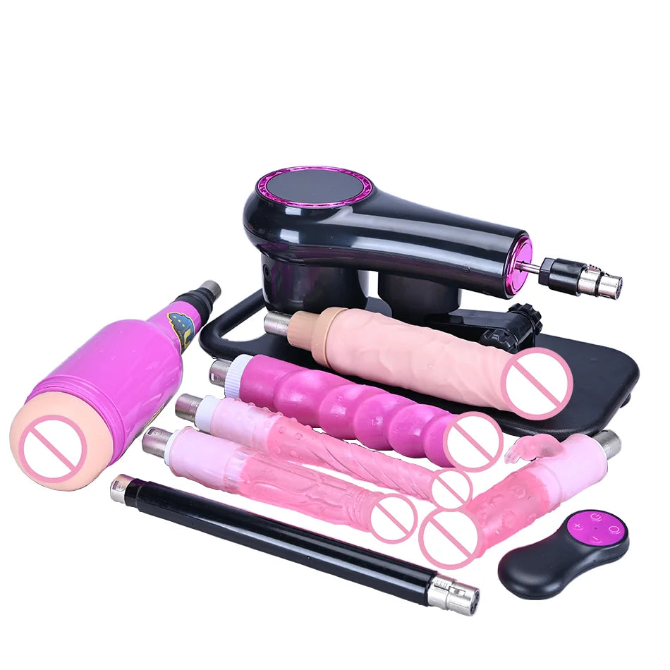 ROUGH BEAST New Sex Machine with 3XLR Attachment Wireless AutomaticMasturbation Machine for Women and Men Remote Control Sex Toy