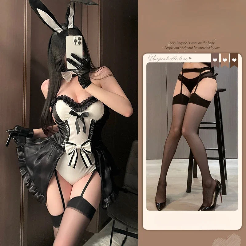 Christmas Sexy Lingerie Dress Sweet Bunny Girl Costume Rabbit Woman Set Cosplay Costume Role Play Uniform Stage Performance Set