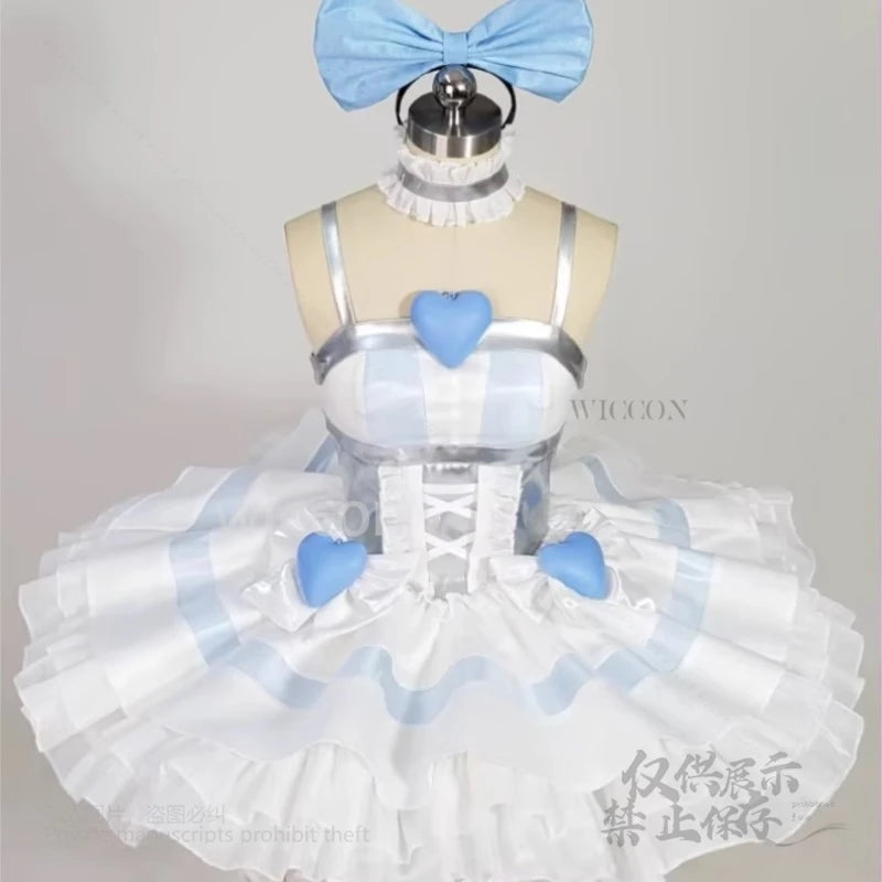 Panty & Stocking Anarchy With Garterbelt Cosplay Costume Lolita Angel Dress Wigs Women Outfits Halloween Role Play Customized