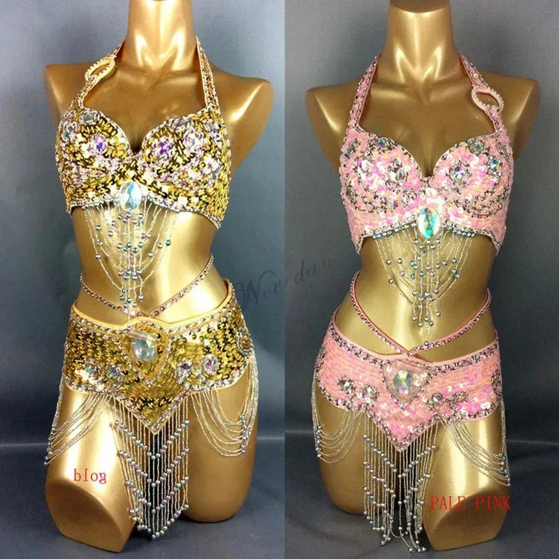 Crystal Beads Tassel Fringe Sequin2 piece set