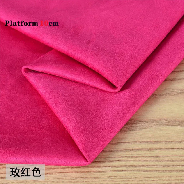 Women Pole Dance Shoes Training Protective Cover Overshoes Platform 10CM Sandals Protectors Suede Wear-Resist Boots Shoes Cover