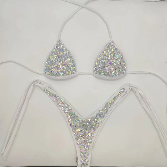 2020 venus vacation rhinestone bikini set diamond swimwear sexy women bathing suit new style bling stones beachwear