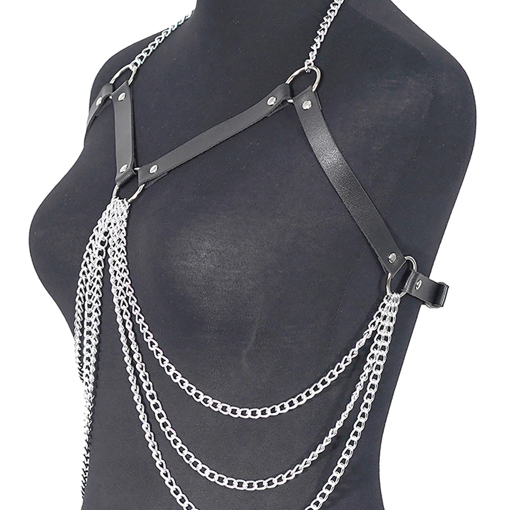 Women Sexy Harnss Belt Harness Corset Leather Lingerie Suspenders for Women Body Harness Gothic Fetish Clothing