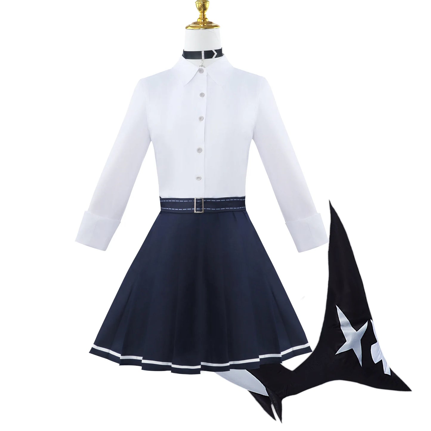 Zenless Zone Zero Ellen Joe Cosplay Costume Tail JK Dress Uniform Necklace Victoria Housekeeping Halloween Party for Women Prop