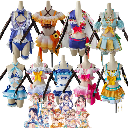 Love Live Days Μ's Honoka Kousaka Rin Hoshizora Nozomi Tojo Kotori Minami EliAyase Cosplay Costume Swimsuit Women Sexy Bikini
