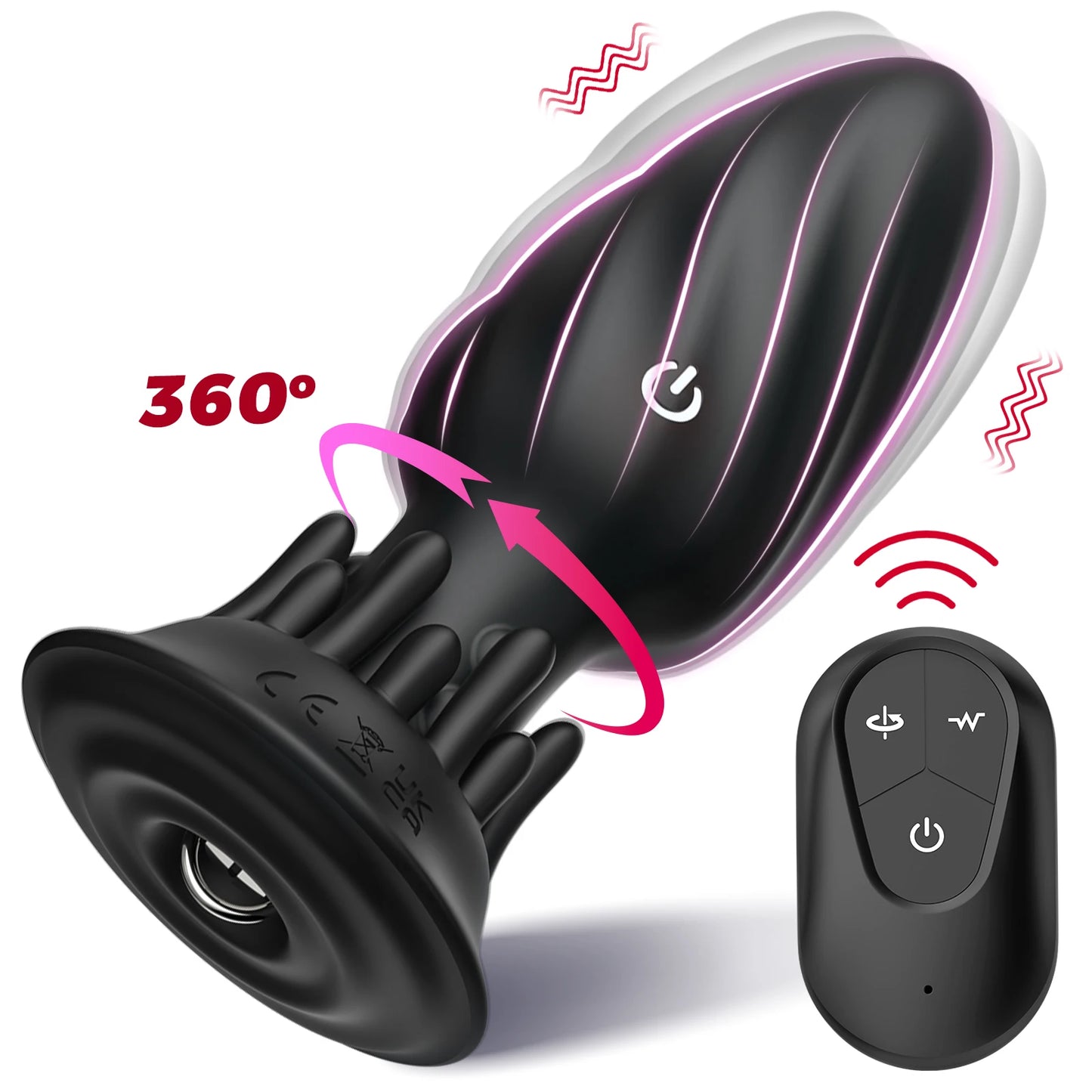 360 Remote Control Rotating Plugue Anal Vibrador Dildo Silicone Prostate Massager Anal Butt Plug Dilator Sex Toys For Women Men