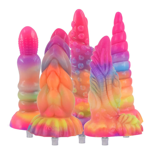ASHBURN ROUGH BEAST Luminous Dildos for Vac-u-lock Sex Machine Dildo Glow In The Dark Night Color Fluorescent Dildos for Women Anal Toy