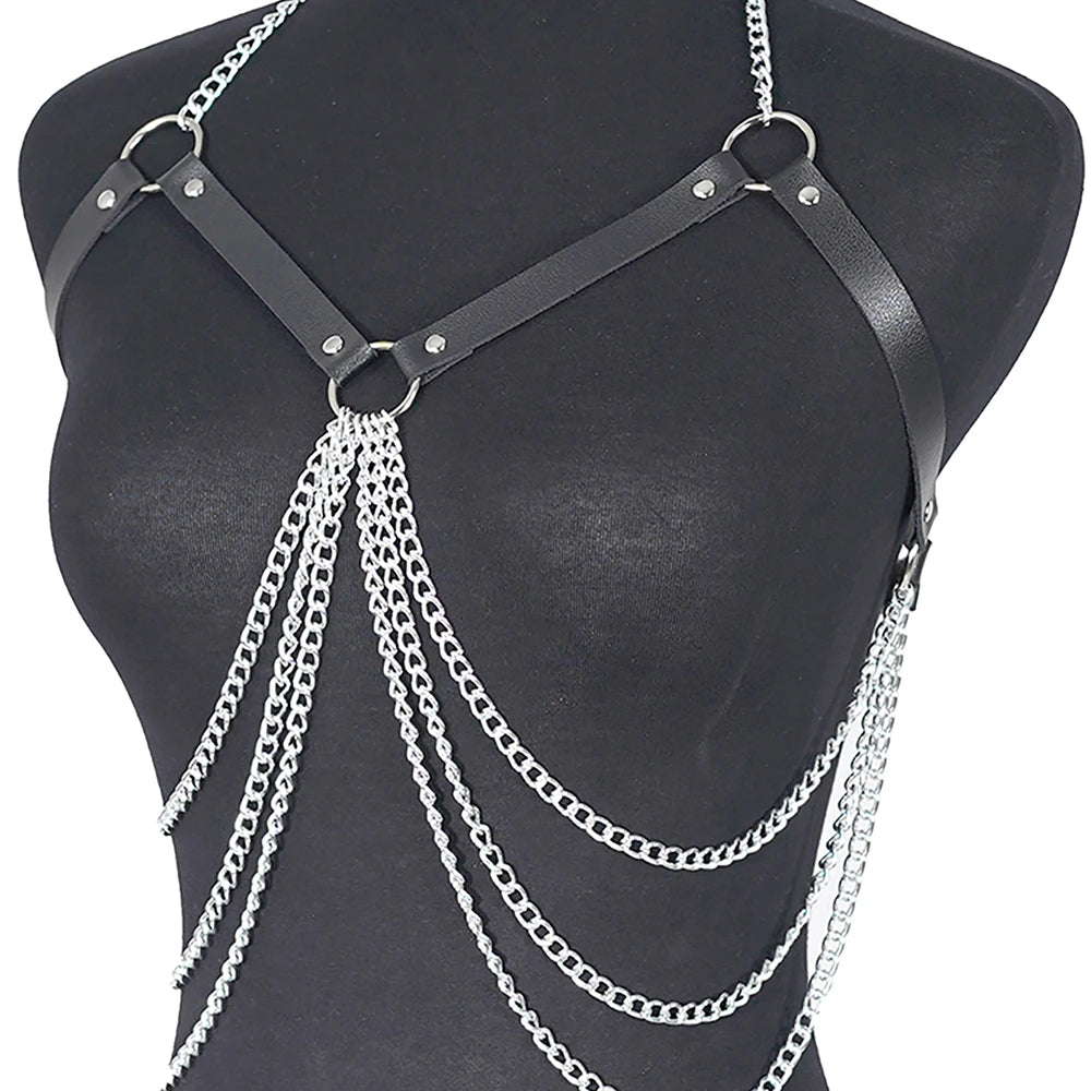 Women Sexy Harnss Belt Harness Corset Leather Lingerie Suspenders for Women Body Harness Gothic Fetish Clothing