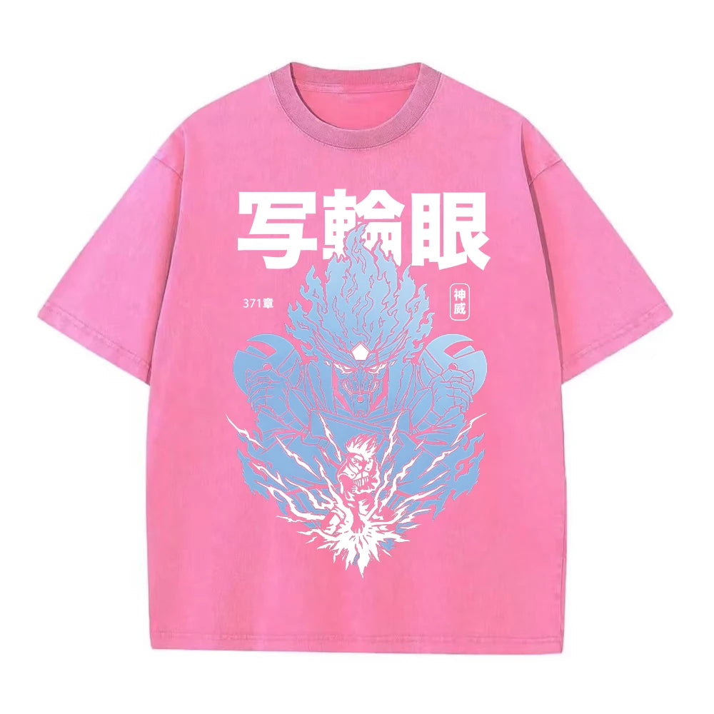 Men's Anime Tshirts 100% Cotton Gothic Harajuku Tshirt for Men Women Summer Casual Tops High Quality Tees Fashion Streetwear