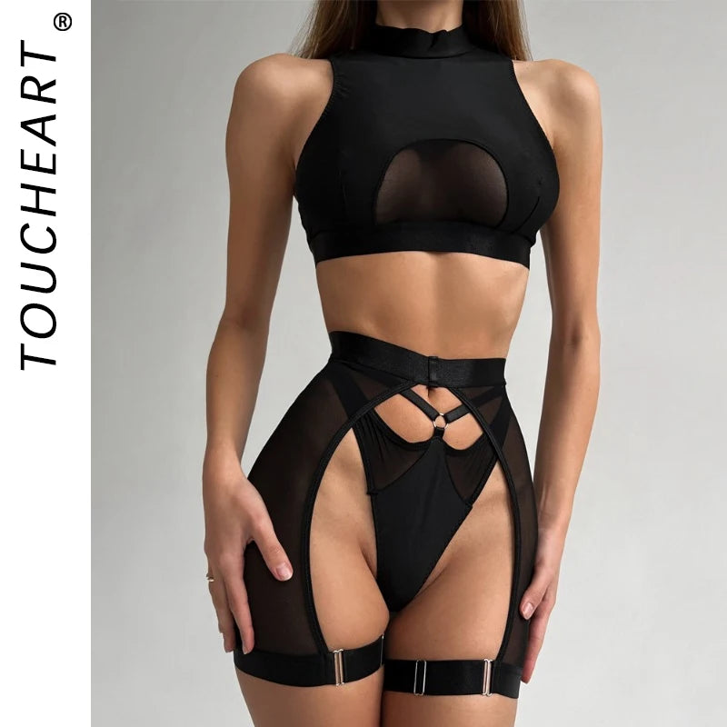 Sexy Female Lingerie Women Micro Underwear Wireless Underwear Stylish Perspective Solid Color Sexy Women's Bra Set New