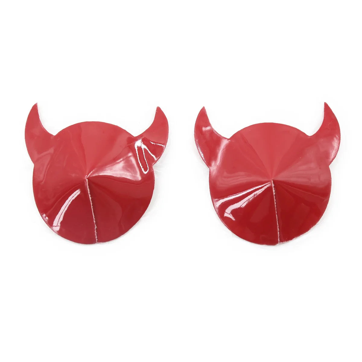 1 Pair Sexy Devil Nipple Stickers Paste Breast Horn Stickers Disposable Self-Adhesive Cloth Breast Pasties Pad Nipple Cover Bra