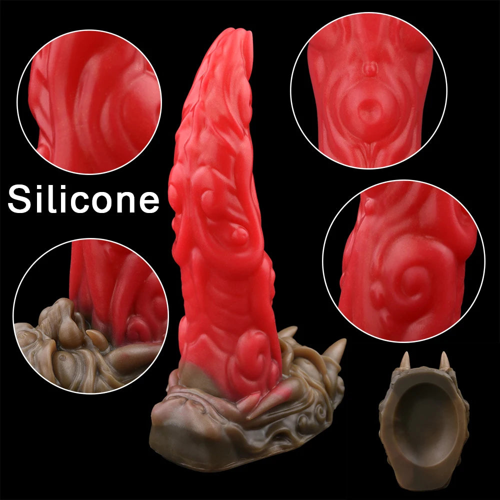 YESBUY Silicone Alien Dildo Monster Anal Plug Sex Toy Textured Penis Male Prostate Massager Adult Female Anus Vaginal Stimulator