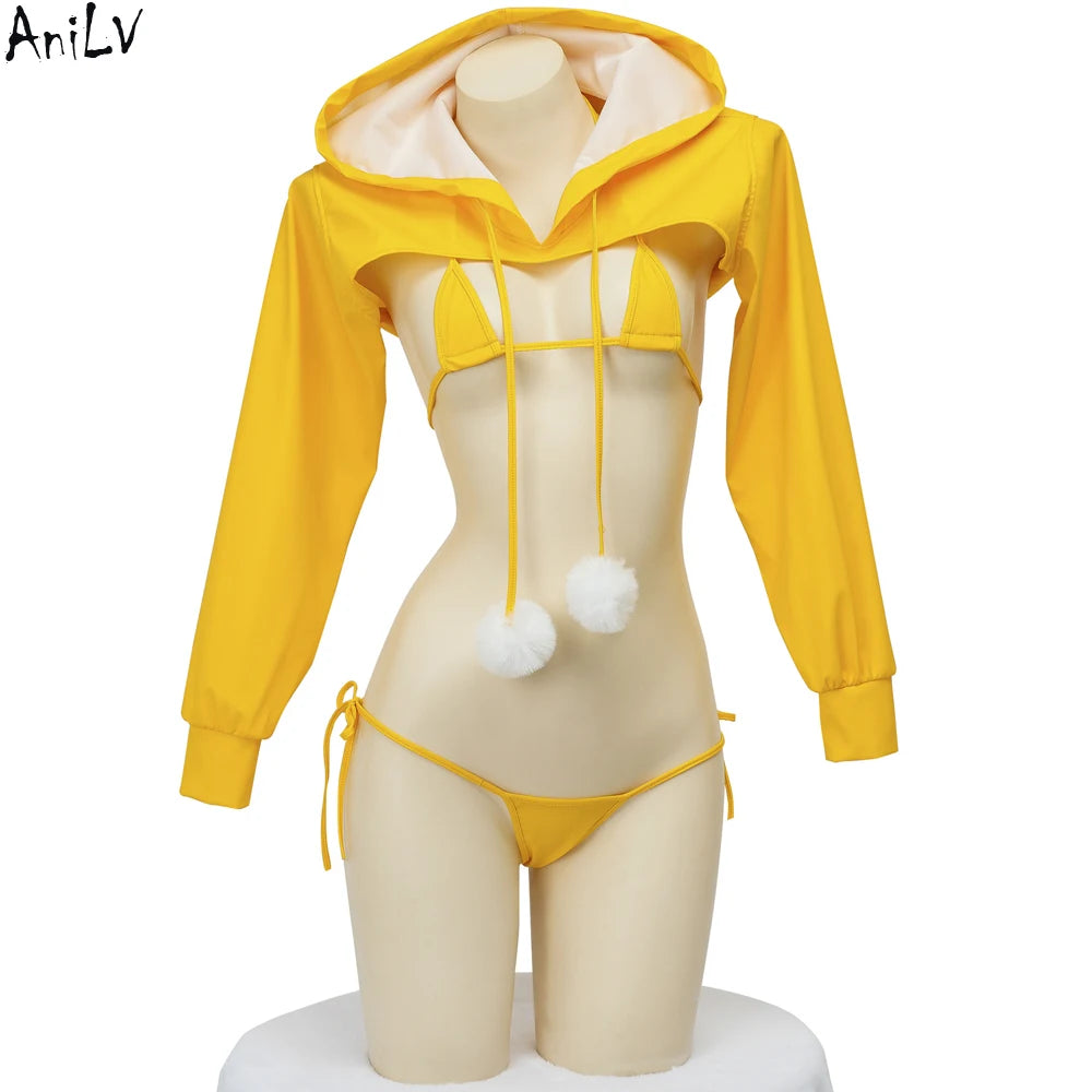 AniLV Anime Game Cow Milk Bodysuit Bikini Women Unerwear Cosplay Costume