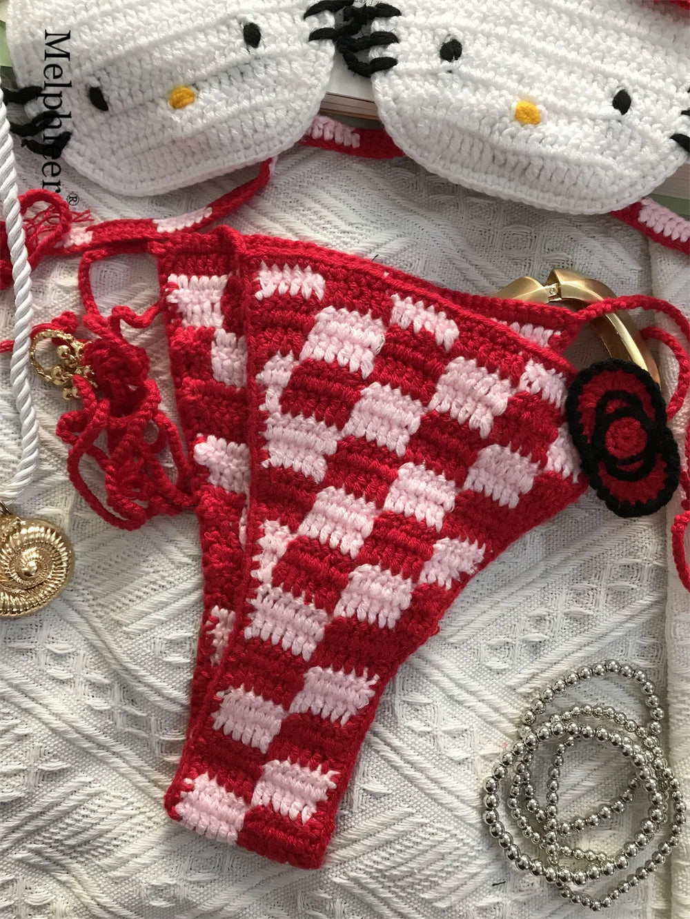 Ashburn Cute Crochet yarn Bikini Set 2 Pieces color variety
