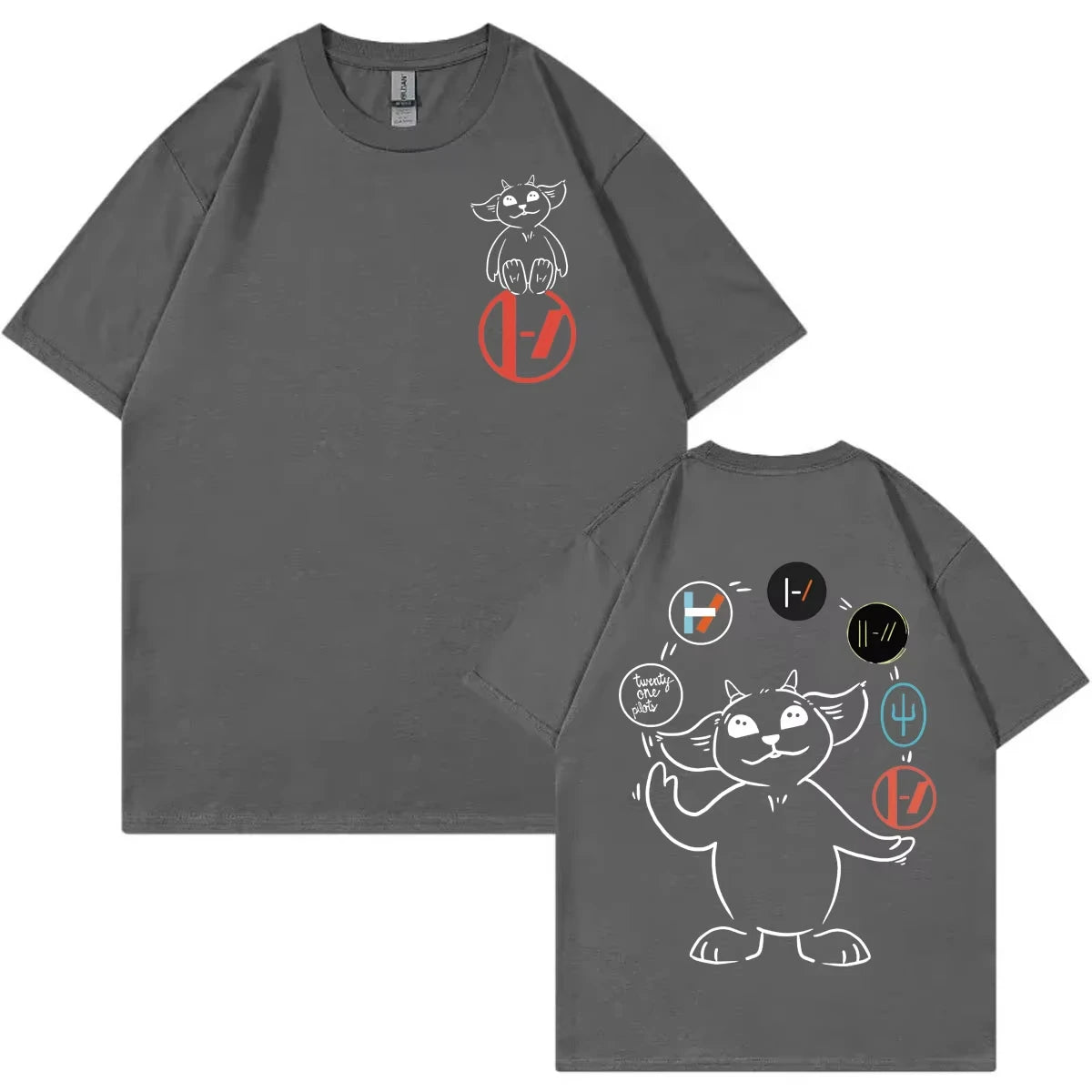 Twenty One Pilots T Shirts Fashion Rock Hip Hop Short Sleeve Men Women 's Clothing Casual Cotton Streetwear Oversized Loose Tees