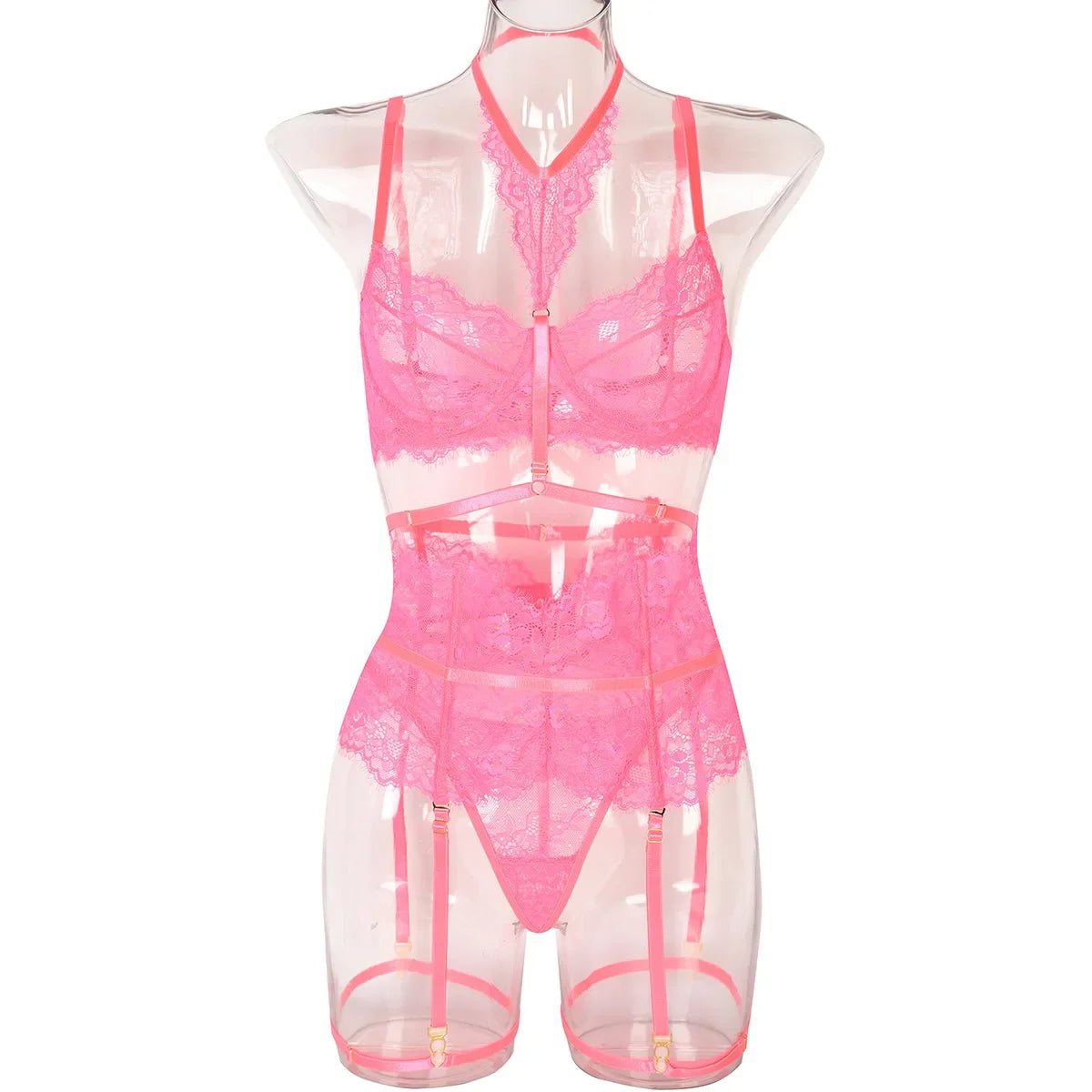 Toucheart Lingeries Sexy Hot Sleepwear Sexy Lingerie for Women Thin Transparent Lace Bra Set See Through Female Erotic Underwear