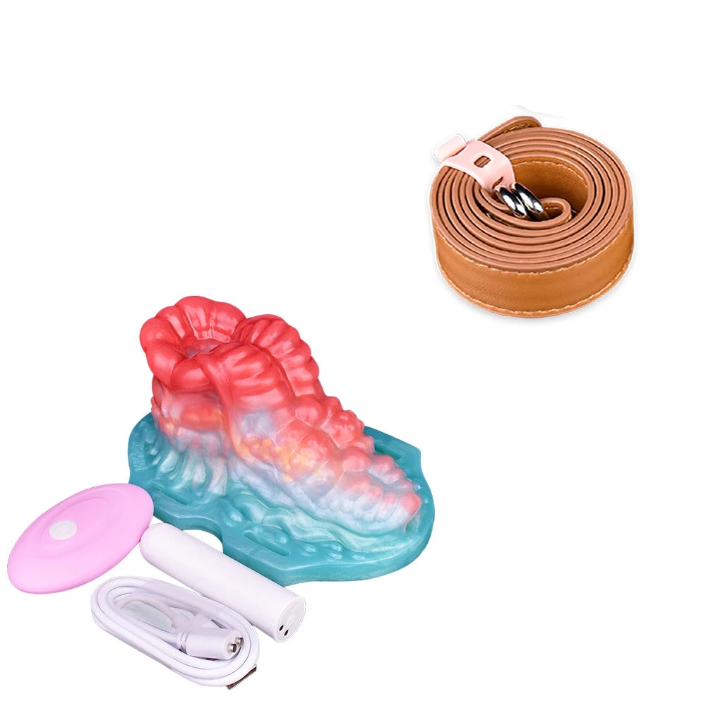 ASHBURN Fantasy Liquid Silicone Vibrator Sex Grinder Granule G-spot Stimulate Clitories Anal Massage Foreplay Sex Toy for Women Men