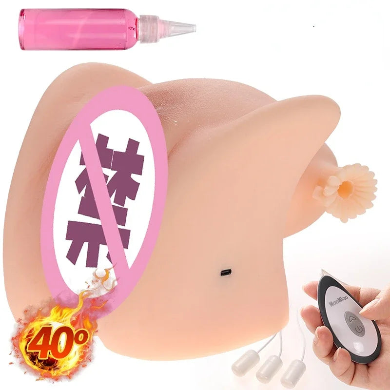 Male Masturbator Simulation Heating Vagina Anal Sex Toys Adult Products for Women Pussy Uterus Bladder Pee Toy for Pocket Pussy